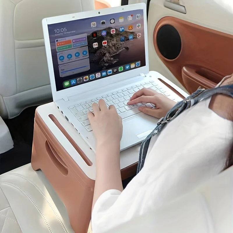 Folding Lap Desk – Portable Laptop Tray with Storage for Bed Work