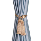 Gold Tassel Curtain Tiebacks – Braided Polyester Rope for Home Decoration