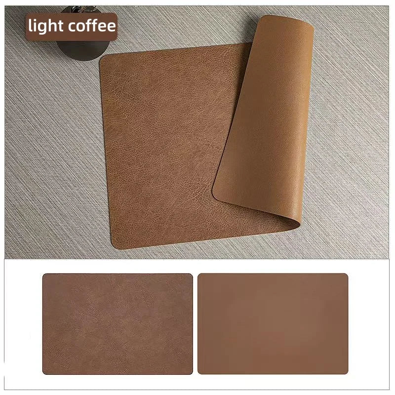 Faux Leather Placemats – Heat Resistant Non-Slip Table Mats for Dining Room