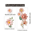 Floral PVC Wall Decal – Removable Waterproof Sticker for Home Decor