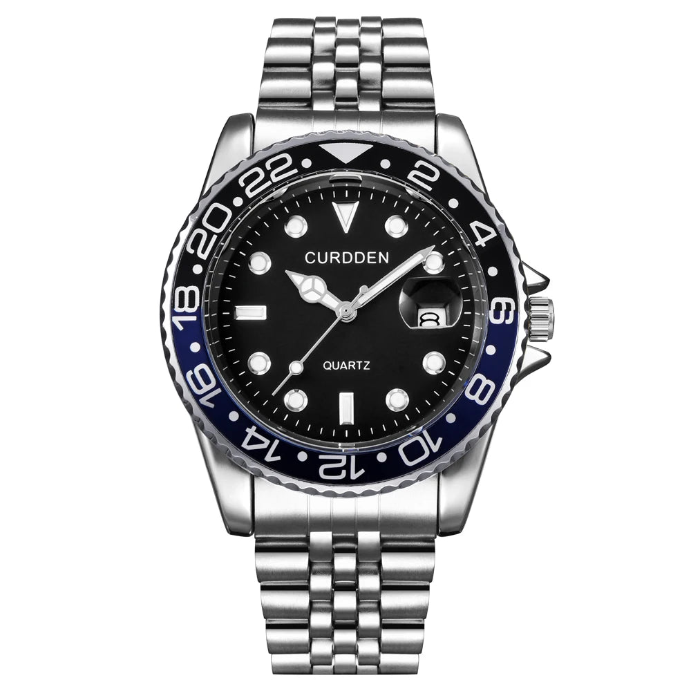 Golden Stainless Steel Quartz Watch – Elegant Analog Fashion for Women