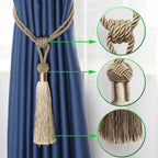 Decorative Tassel Curtain Tiebacks – Elegant Holdbacks for Home Drapery