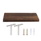 Wall Mounted Floating Wood Shelf – Single Layer Display for Home Decor