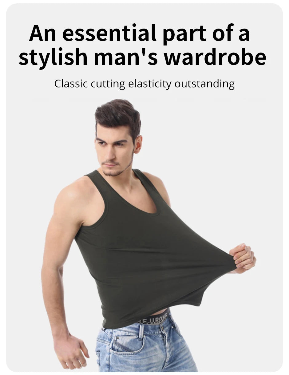 Cotton Sleeveless Vests – Multi-size Solid Sports Tanks for Men and Teenagers