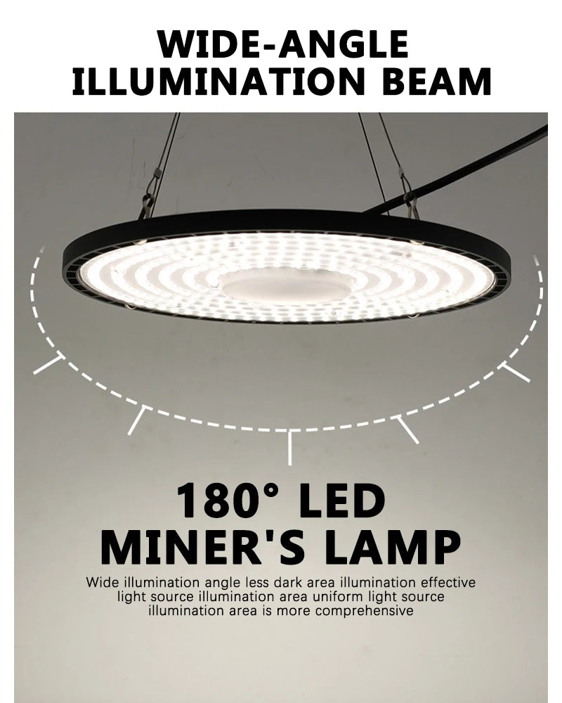 UFO LED High Bay Light – 200W Waterproof Industrial Lighting for Warehouse