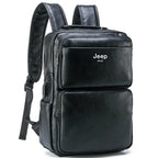 Split Leather Laptop Backpack – Large 14 Inch Travel Bag for Men
