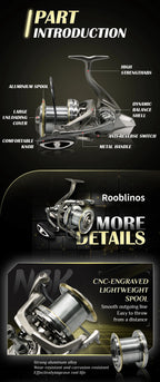 Stainless Steel Spinning Fishing Reel – 25KG Drag for Saltwater and Freshwater