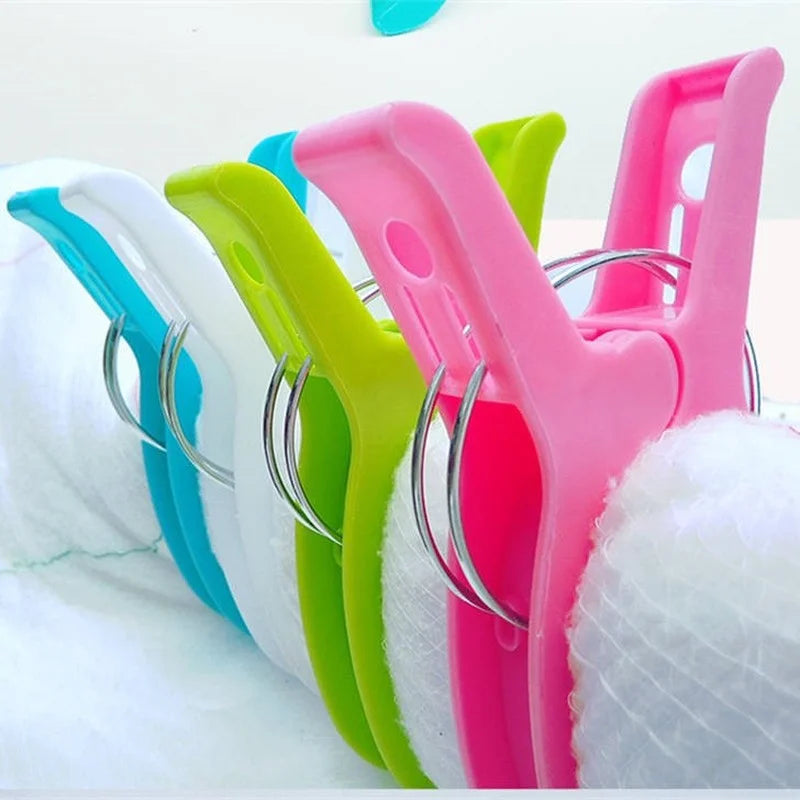Plastic Beach Towel Clips – Heavy Duty Clothespins for Sunbed and Laundry