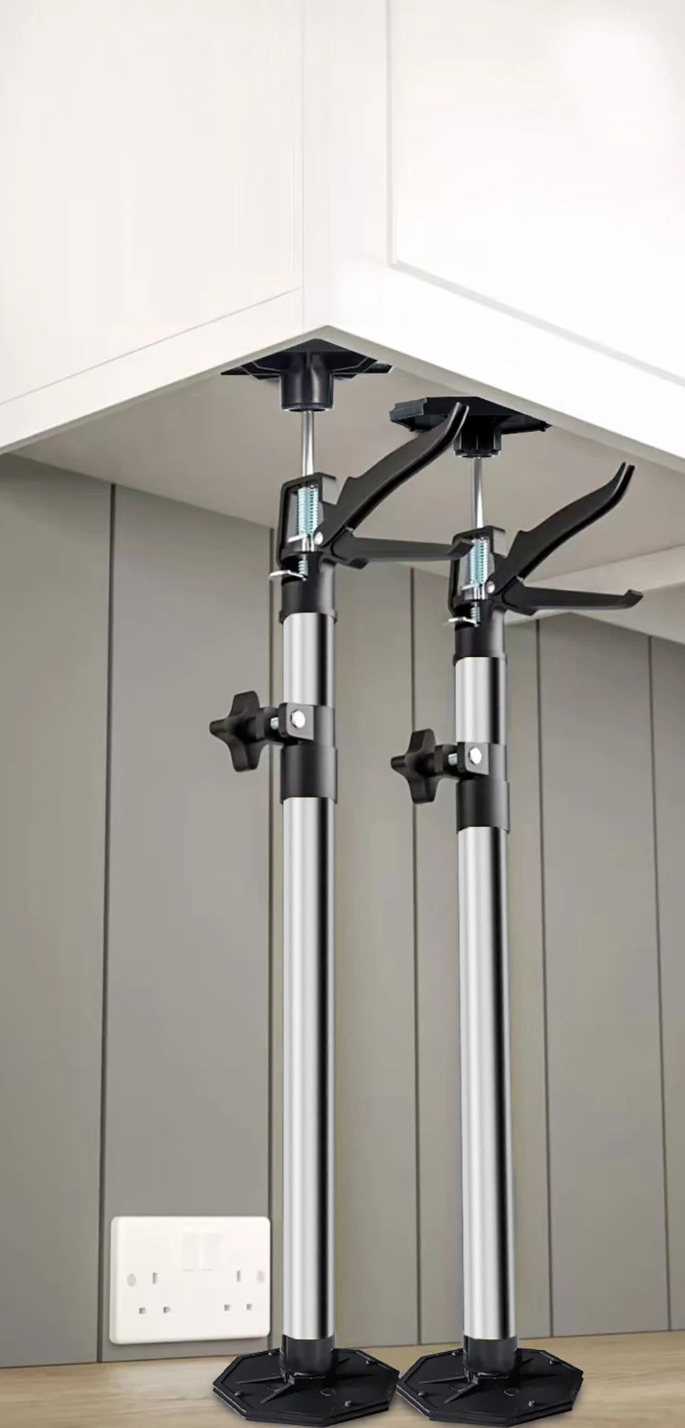 Adjustable Steel Support Rod – Heavy Duty Cabinet Jack for Drywall Installation