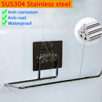 Adhesive Paper Towel Holder – Wall Mounted Rack for Kitchen Cabinet Storage