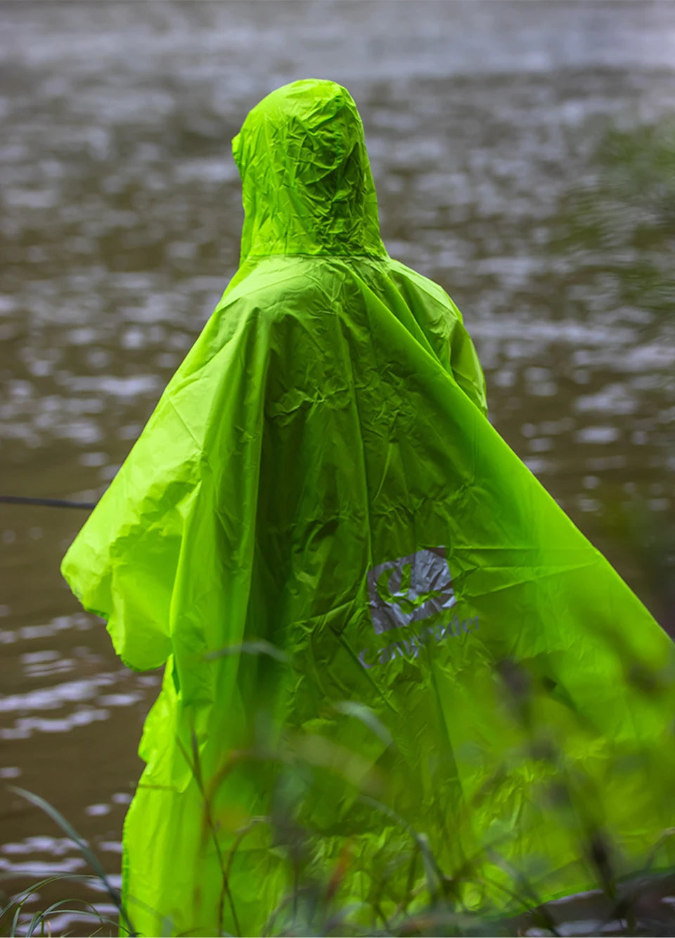 3-in-1 Waterproof Rain Poncho – Hooded Rainwear for Camping and Hiking
