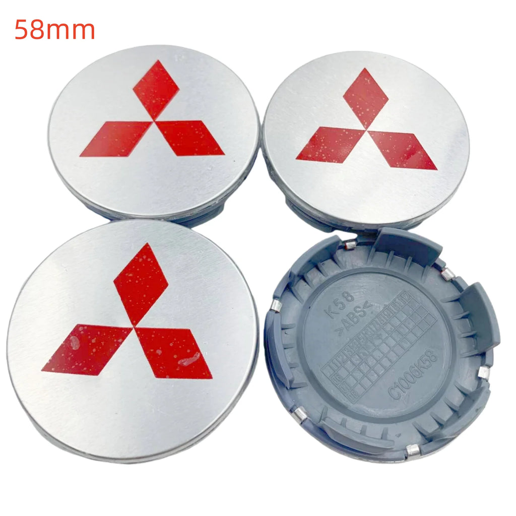 Wheel Center Hubcaps – Mitsubishi Ralliart Emblem for Car Rim Customization