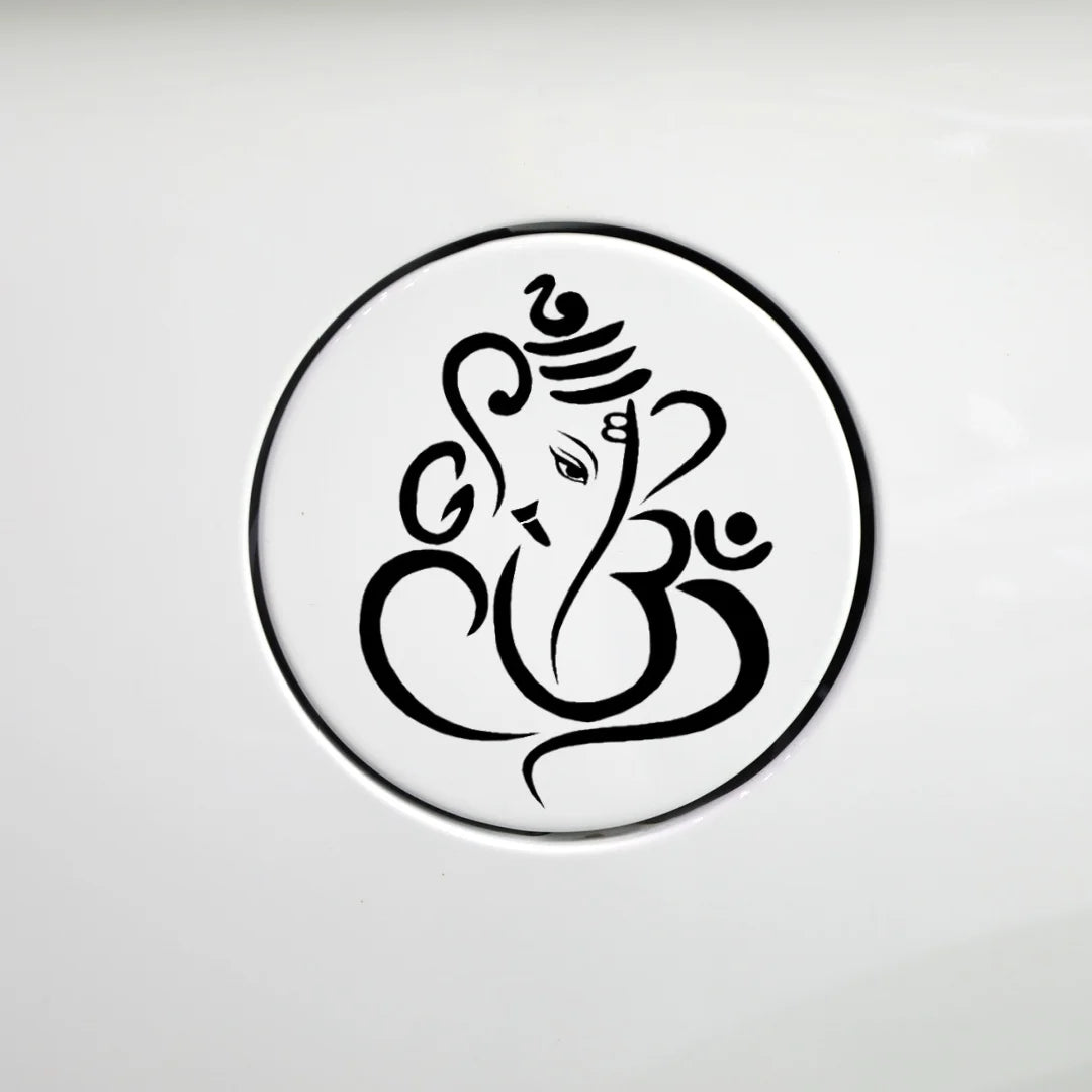 Lord Ganesha Reflective Decal – Waterproof Sticker for Motorcycle Fuel Tank