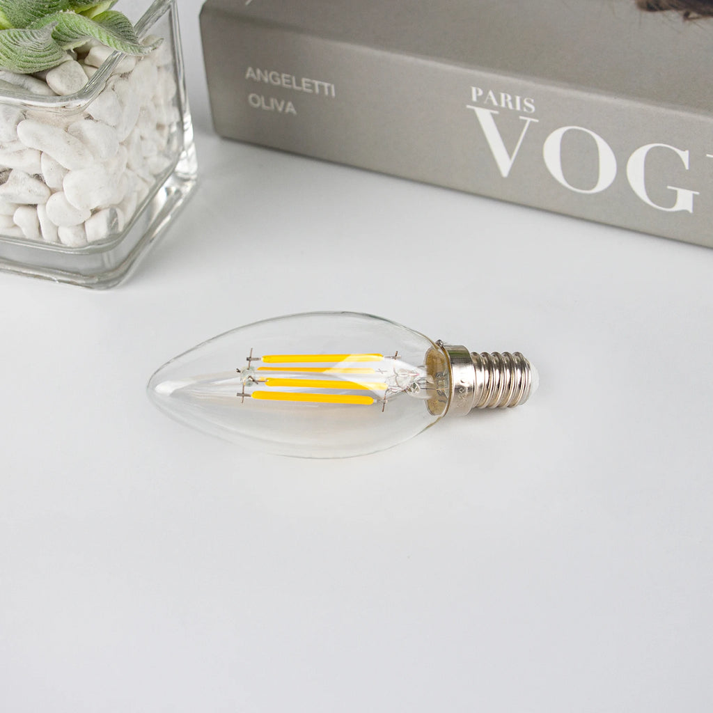 Dimmable Candelabra LED Bulbs – Warm White Lighting for Chandeliers