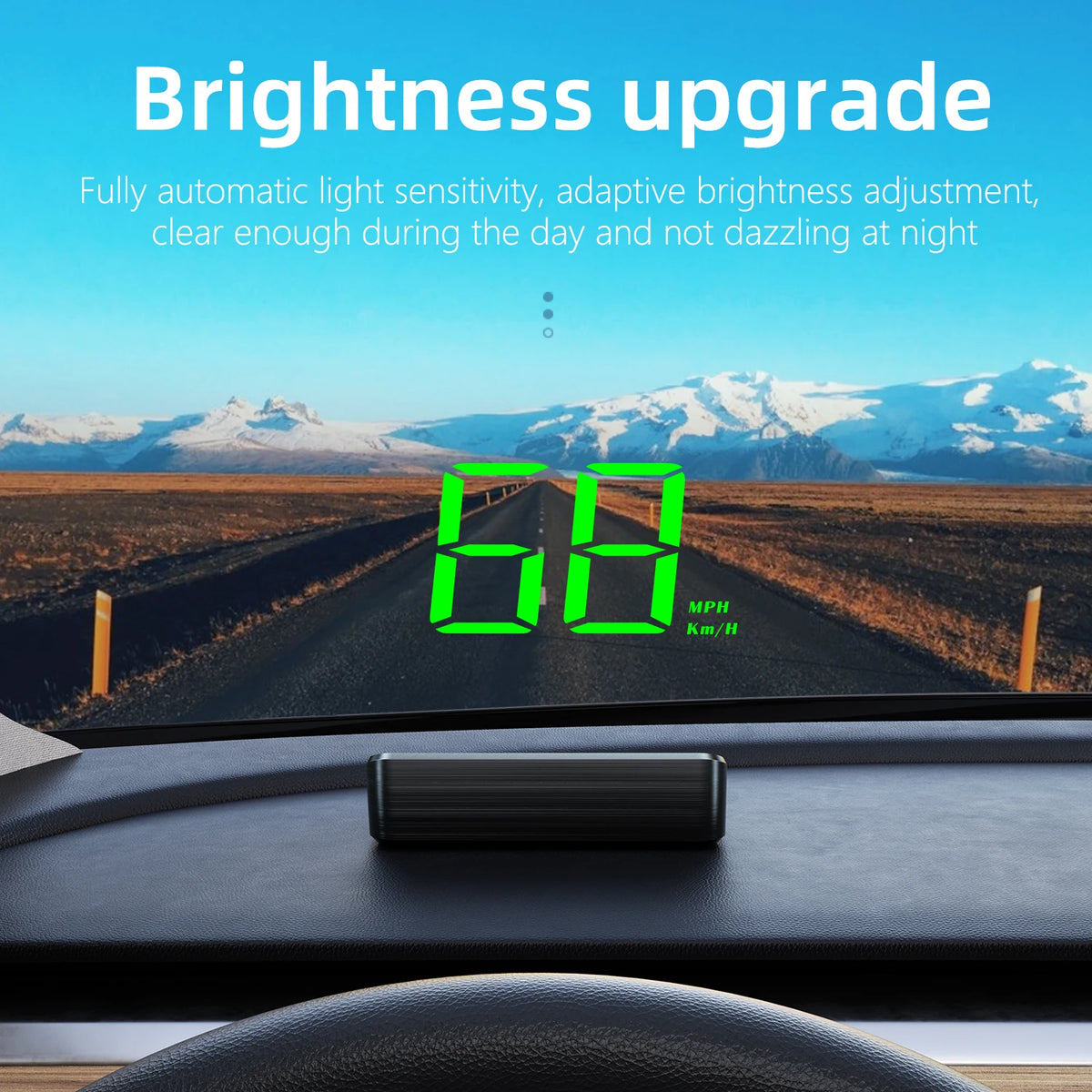 GPS Digital Head Up Display – Windshield Speedometer for Universal Auto