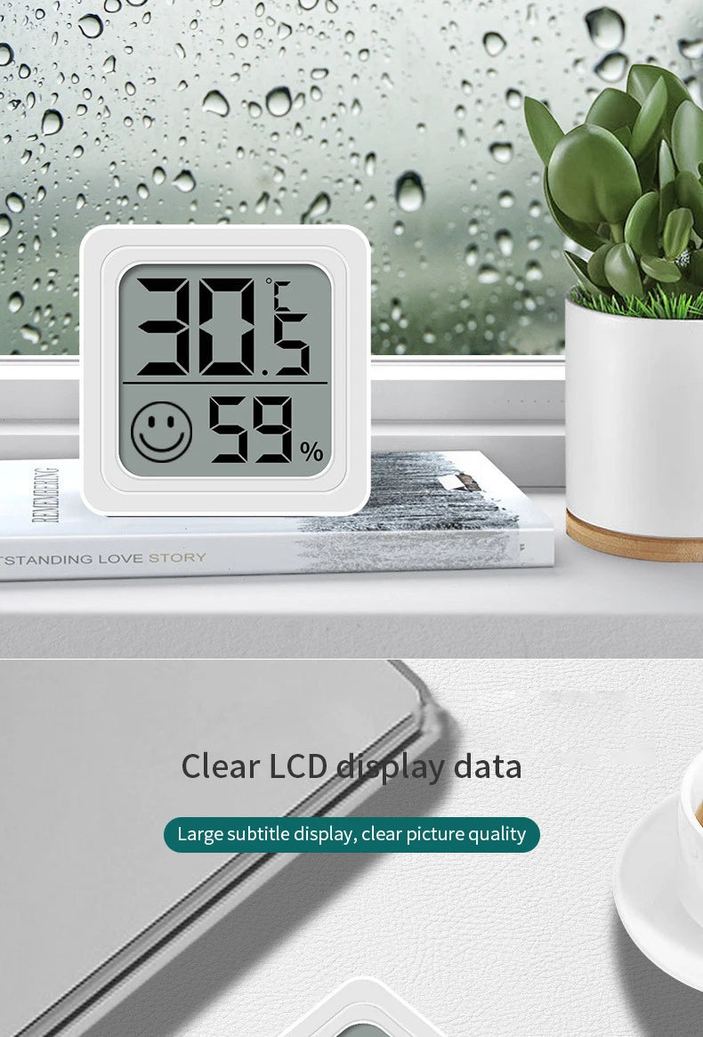 Digital LCD Thermometer Hygrometer – Indoor Temperature Humidity Gauge for Home