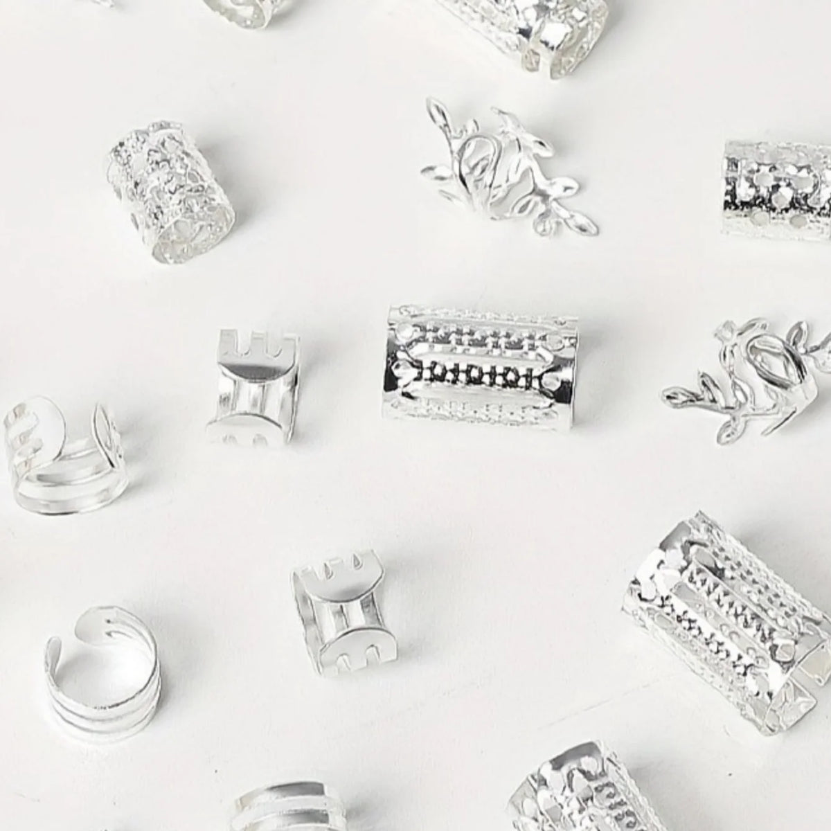 Hollow Out Hair Rings – Metal Jewelry Charms for Braids and Locs