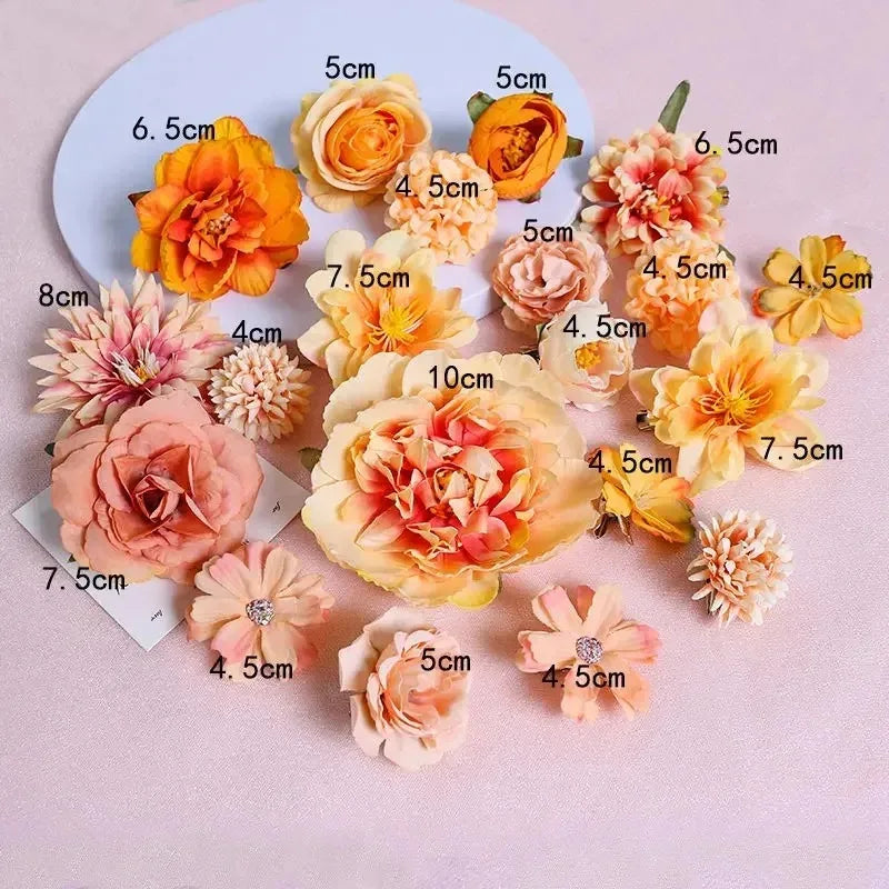 Mixed Silk Rose Artificial Flowers – Floral Decor for Weddings and DIY Crafts