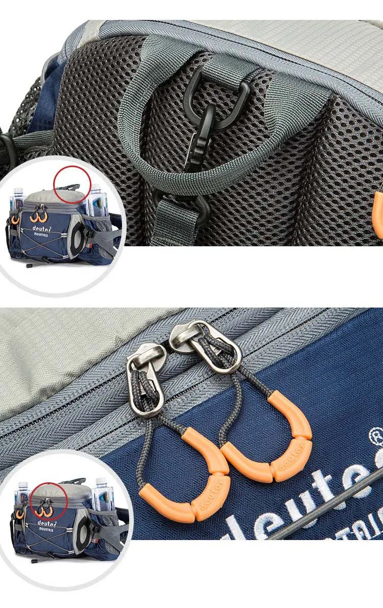 Multi-Pocket Fanny Pack – Water Bottle Holder for Outdoor Hiking and Cycling