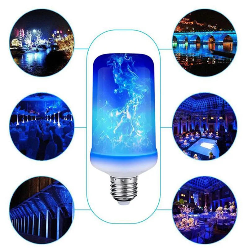 LED Flame Effect Light Bulb – Dynamic Fire Simulation for Home Decoration