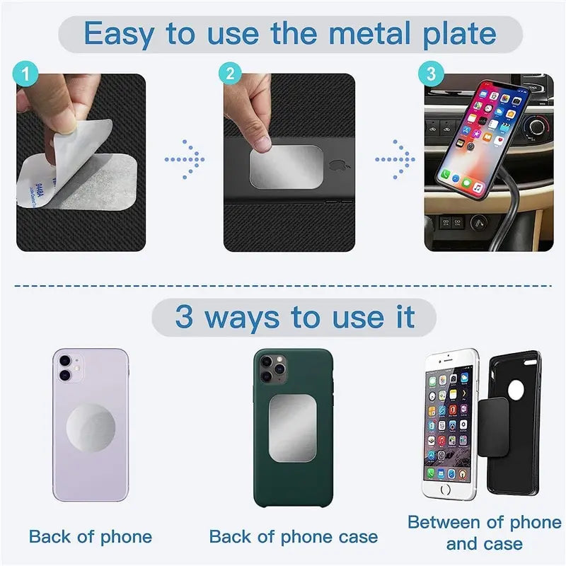 Thin Metal Adhesive Plate – Magnetic Disk for Car Phone and Tablet Mounts