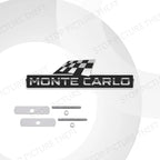 Metal Racing Flag Emblem – Monte Carlo Grille Badge for Skoda Sport Line