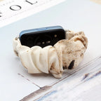 Printed Fabric Scrunchie Band – Soft Nylon Strap for Huawei Band 7 Women