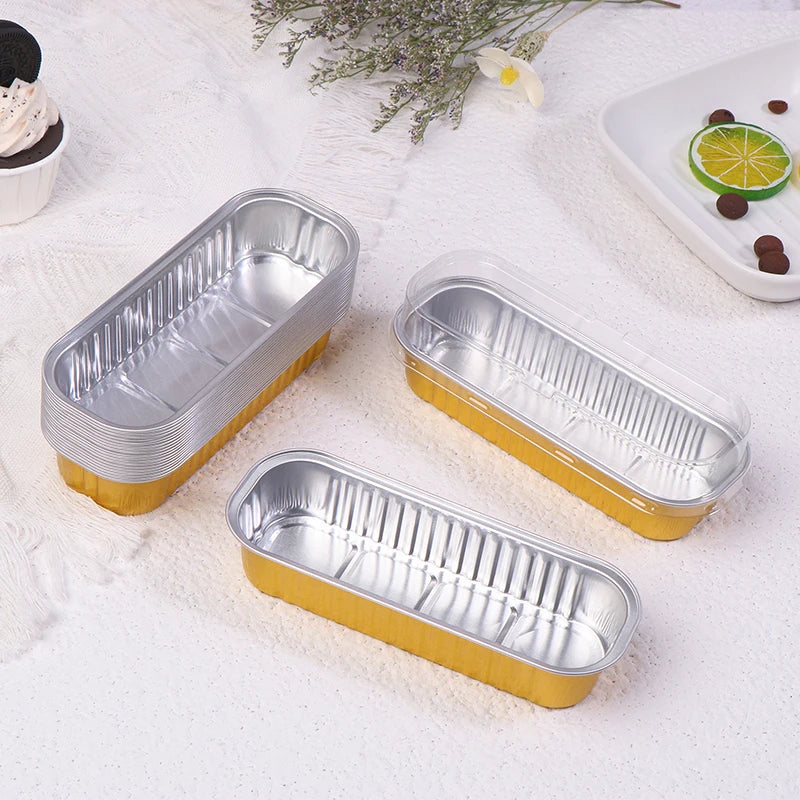 Aluminum Foil Mini Loaf Pans – 6.8oz Rectangular Containers for Home Baking