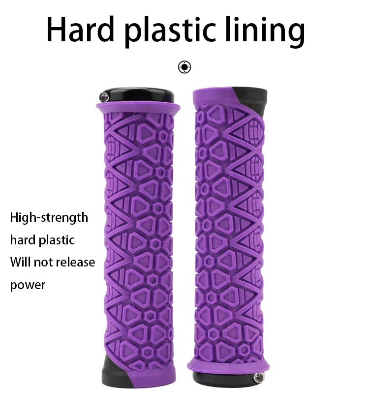 Silicone MTB Lock-On Grips – Anti-Slip Shock Absorbing Handles for Downhill
