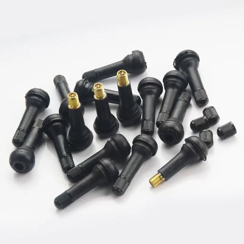 Rubber Tire Valve Stems – Snap-In Replacement Parts for Automotive Repairs