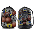 Extra Large Mesh Sports Ball Bag – Zipper Pocket Carrier for Gym and Training