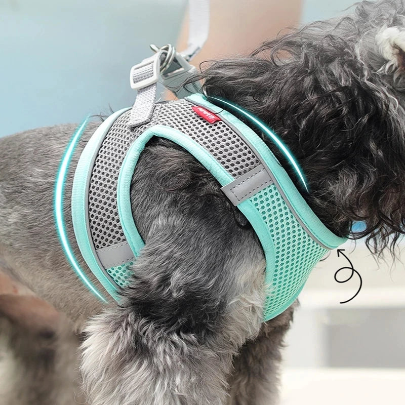 Reflective Breathable Dog Harness Vest – Adjustable for Outdoor Walking