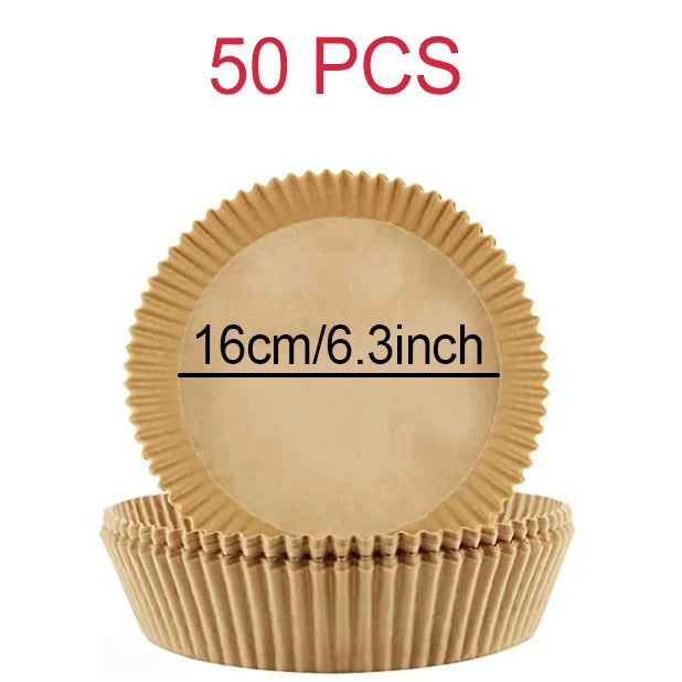 Disposable Air Fryer Parchment Liners – 9 Inch Nonstick Paper for Baking