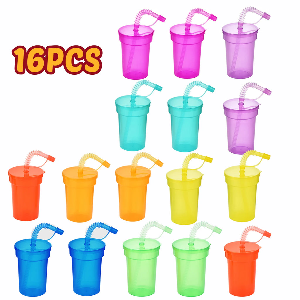 Neon Sipper Cups – Reusable Spill-Proof Drinking Mugs for Party and Travel