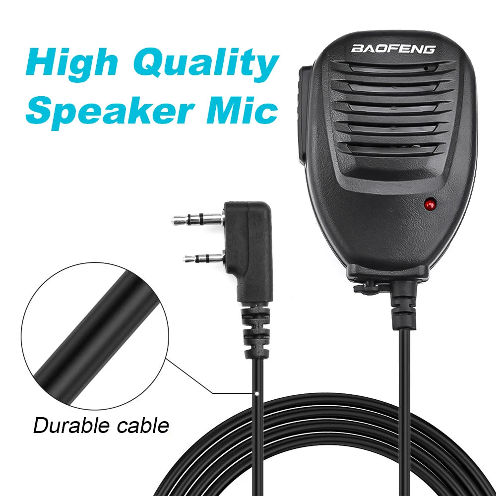 Dual PTT Walkie Talkie Microphone – Handheld Radio Accessory for Ham Radio