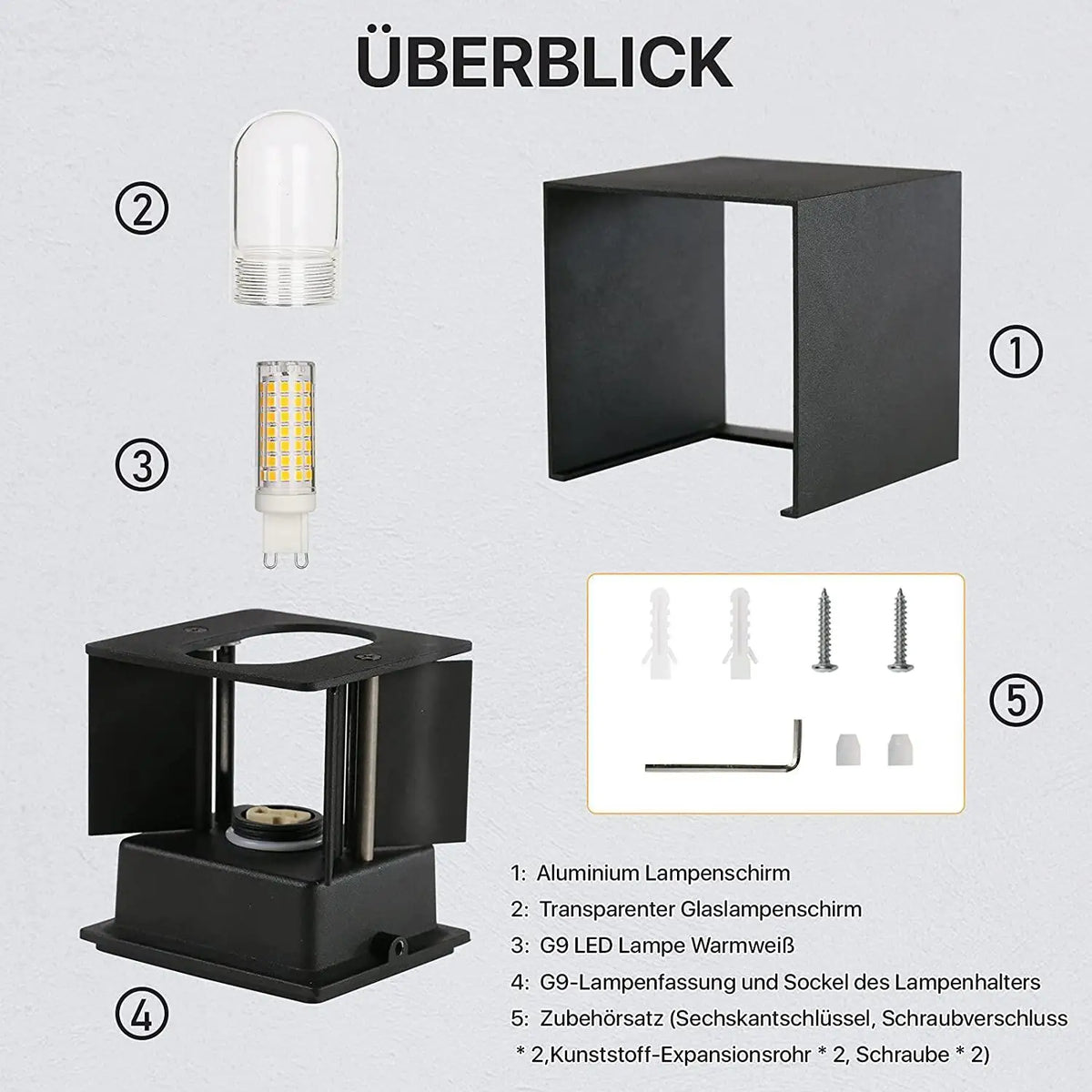 Modern Aluminum LED Wall Lamp – Waterproof IP65 Light for Indoor Outdoor Decor