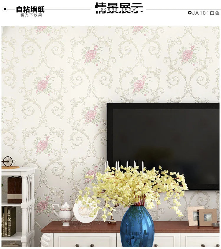 Self-Adhesive 3D Floral Wallpaper – Thickened Wall Decor for Bedroom Living Room