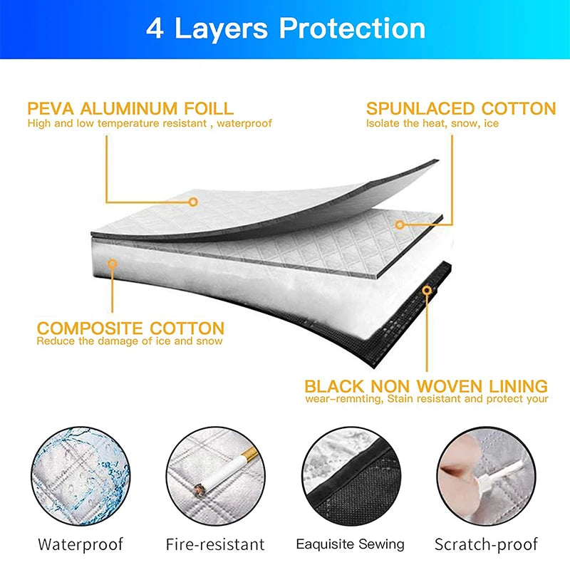 Magnetic Windshield Sunshade – Waterproof Anti-Ice Cover for Winter Auto