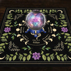 Snake Floral Tarot Tablecloth – Astrology Altar Decor for Divination Rituals