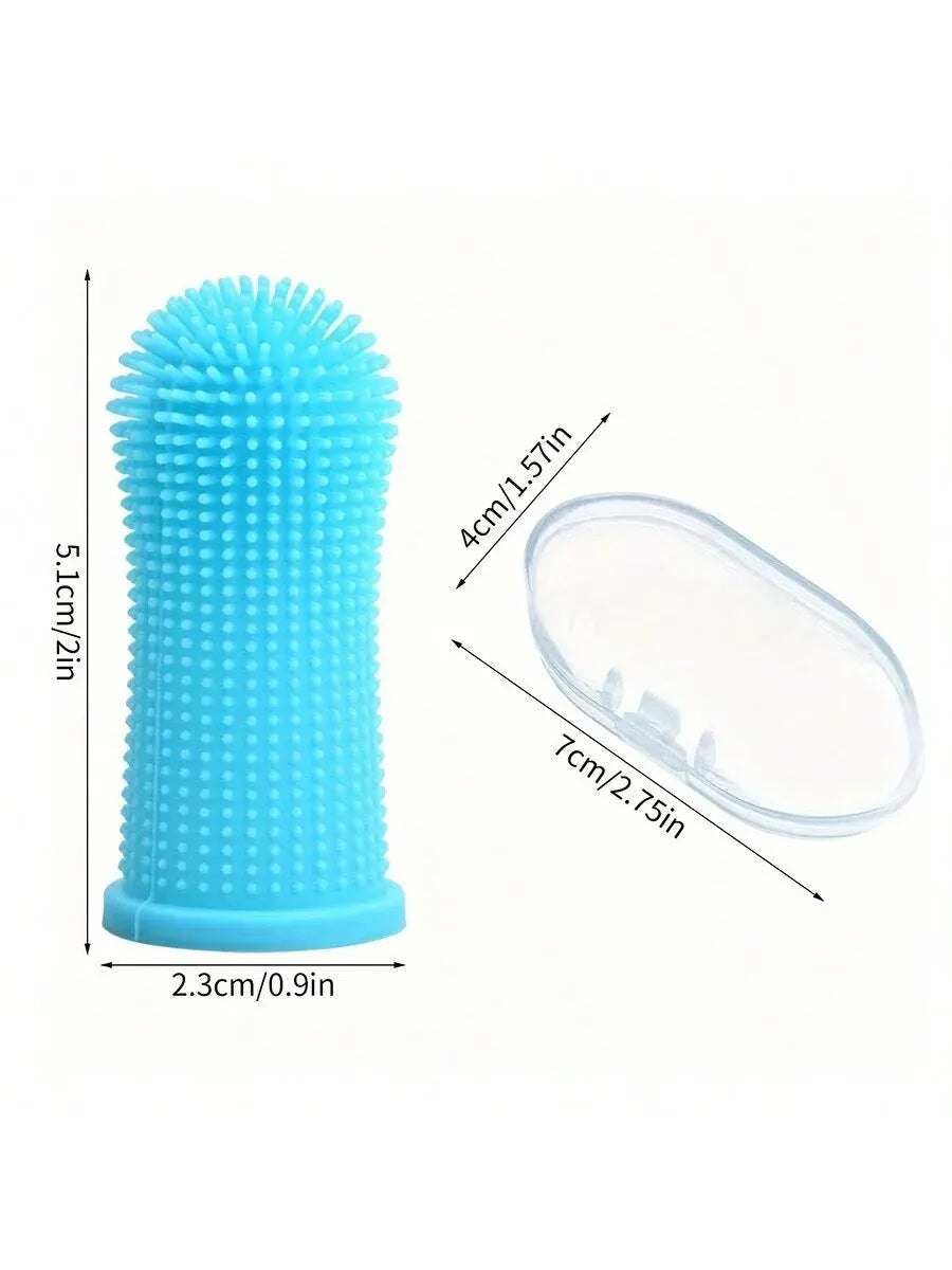 Silicone Finger Toothbrush – Pet Oral Cleaning Tool for Cats and Dogs