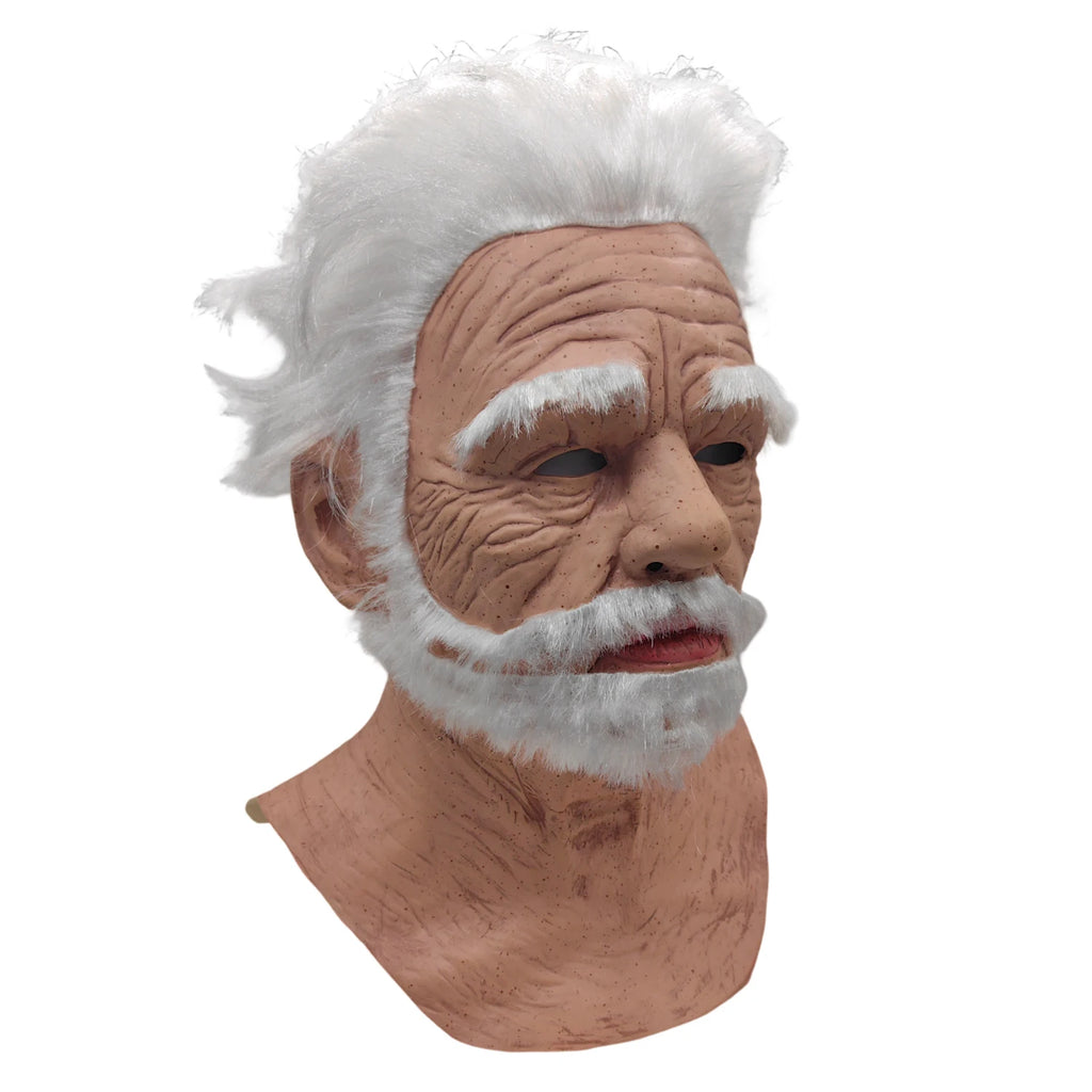 Realistic Bald Old Man Mask – Latex Creepy Cosplay Prop for Halloween