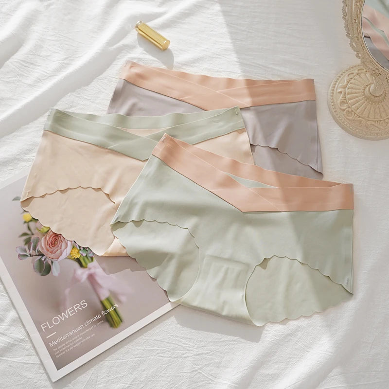 Seamless Ice Silk Panties – Low-Waist Women Underwear for Daily Comfort