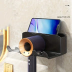 Wall Mounted Hair Dryer Holder – Adhesive Bathroom Storage Bracket