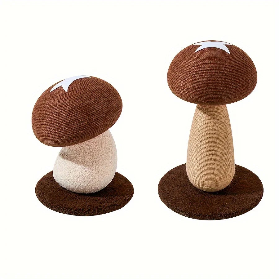 Mushroom Sisal Cat Scratcher – Durable Climbing Post for Indoor Play