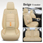 Full-Wrap Leather Car Seat Covers – Durable Universal Fit for All-Season Driving
