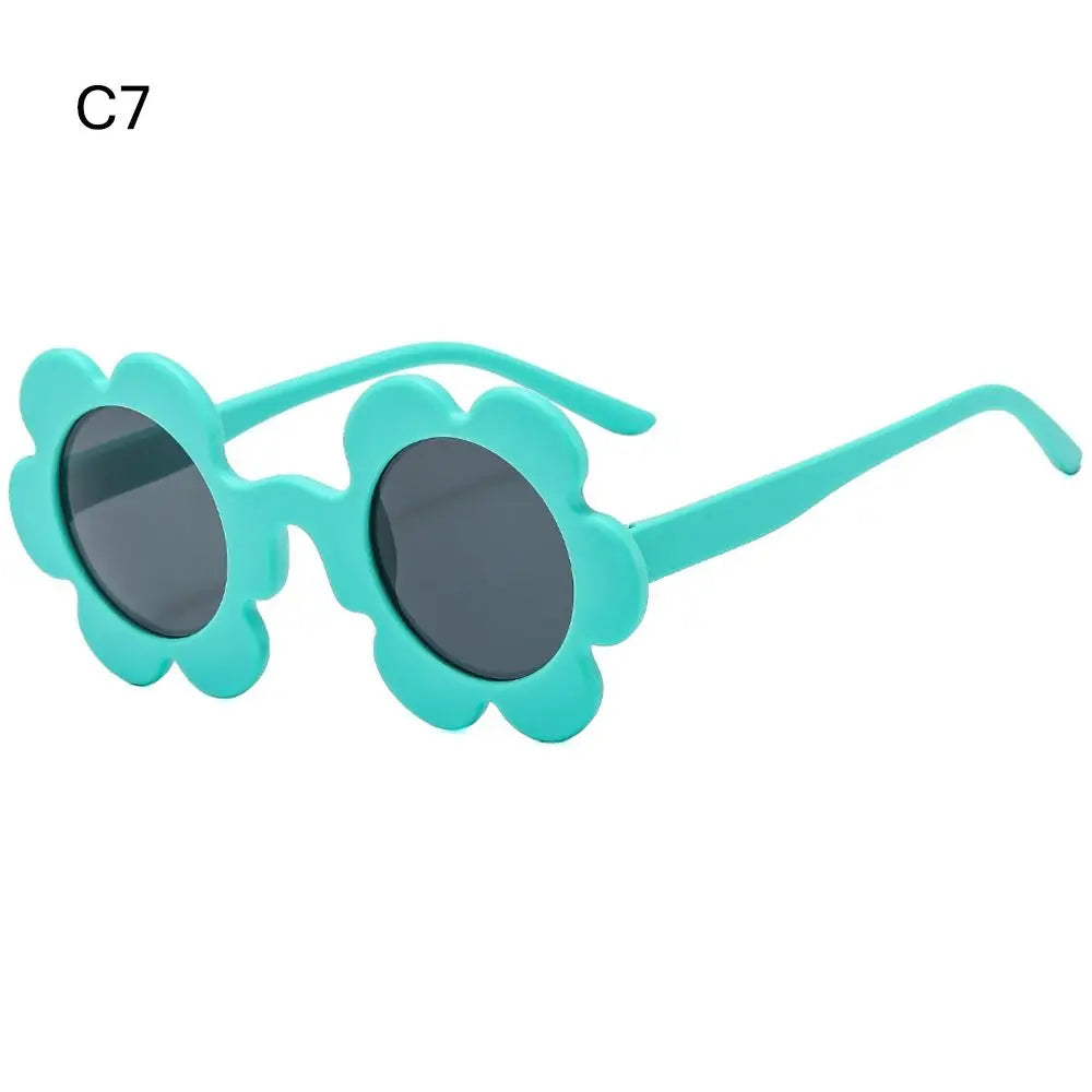 Retro Sunflower Round Sunglasses – Floral Festival Shades for Women