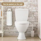 Adhesive Toilet Paper Holder – Wall Mount Bathroom Organizer for Kitchen Storage