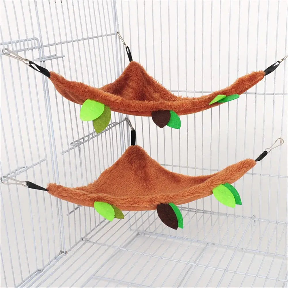 Plush Hamster Hanging Tunnel – Warm Cage Swing Set for Small Animals