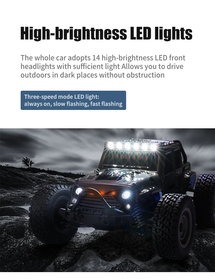 4WD Off-Road RC Monster Truck – 50km/h Remote Control for Adults and Kids