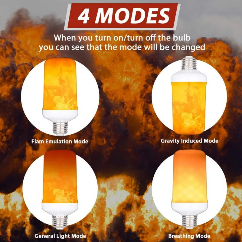 LED Flame Effect Light Bulb – Dynamic Fire Simulation for Home Decoration